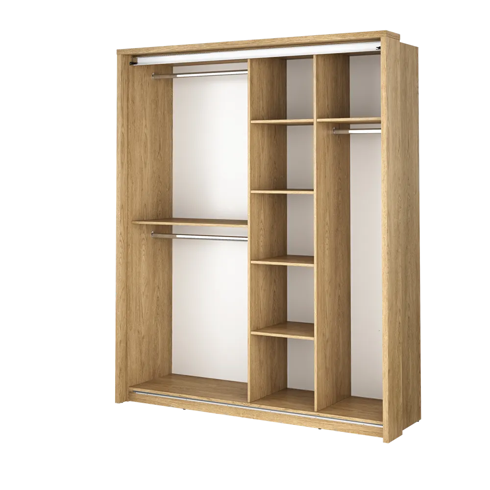 Szafa 2-drzwiowa z lustrami ARTI AR-17 180cm dąb shetland - AR17DH