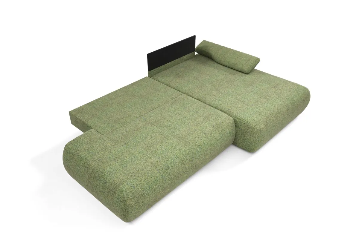 Narożnik rozkładany z pojemnikiem PUENTE 286 cm prawostronny zielony - PUENTE_NAR_PUENTE34_P