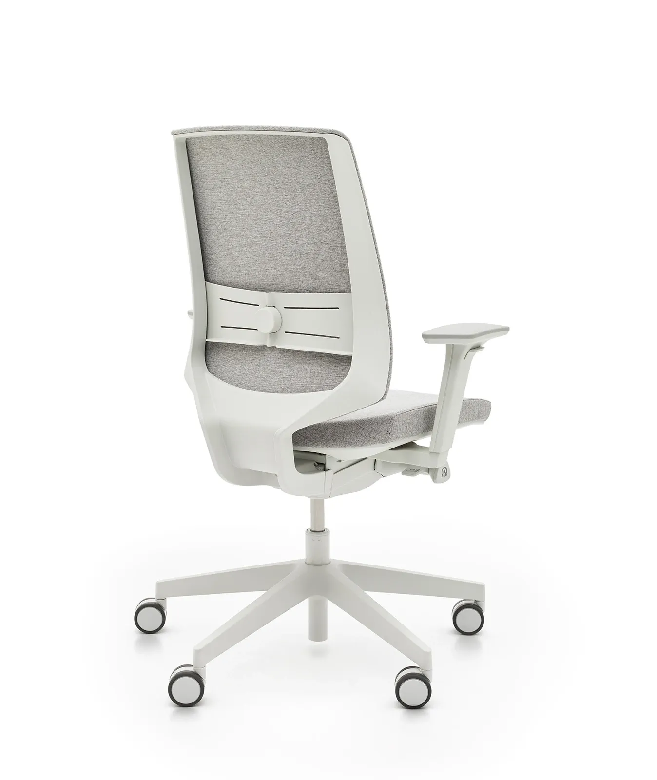 Fotel obrotowy LightUp Regulacja oparcia i podłokietników, Szary - ELY0000002