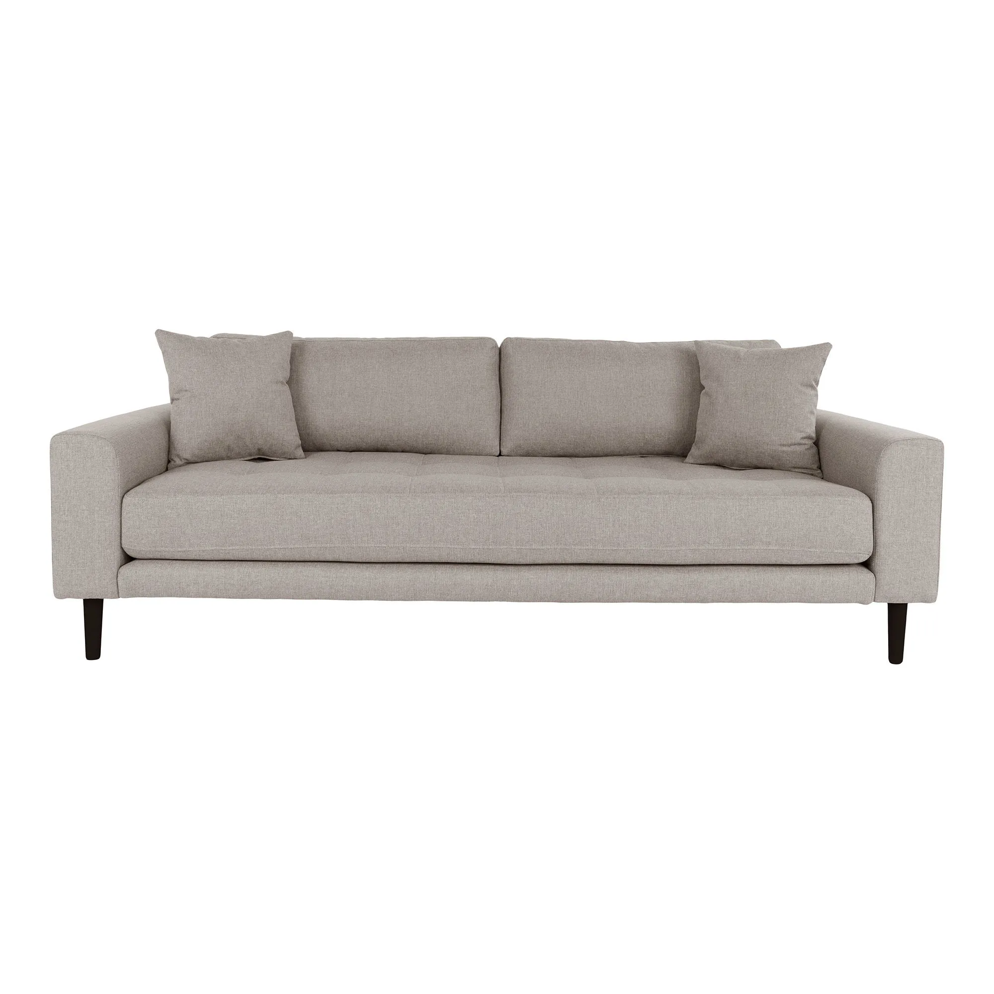 Sofa wypoczynkowa 3-osobowa LIDO beżowa, czarne nóżki