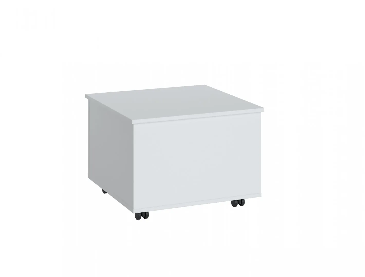 Stolik kawowy na kółkach z podnoszonym blatem MWTT03 1K Biały