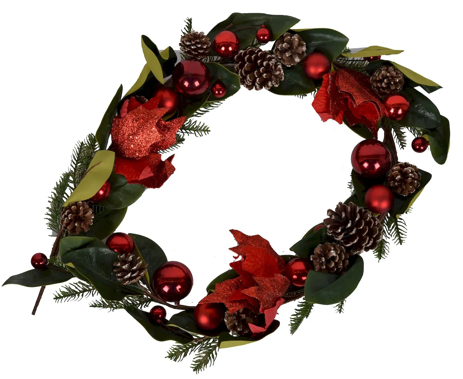 Girlanda czerwonymi bombkami 6331 czerwona