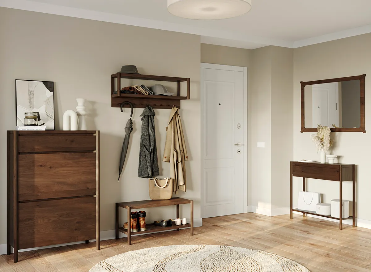 Lustro wiszące małe dębowe CAMPI 73x103 cm tabacco - KULCA04T