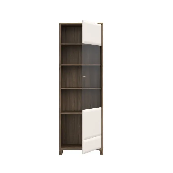 Witryna szklana 1-drzwiowa MAREDA lewa/prawa dąb valencia - piaskowy - MAQV711-M966