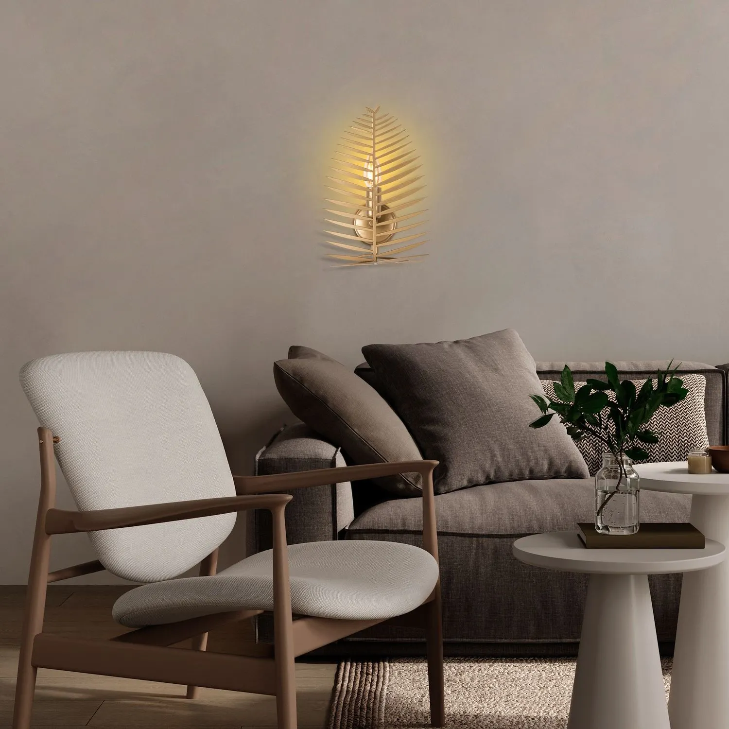 Lampa ścienna kinkiet LEAF 20x30 cm złota - ASI_892OPV2442