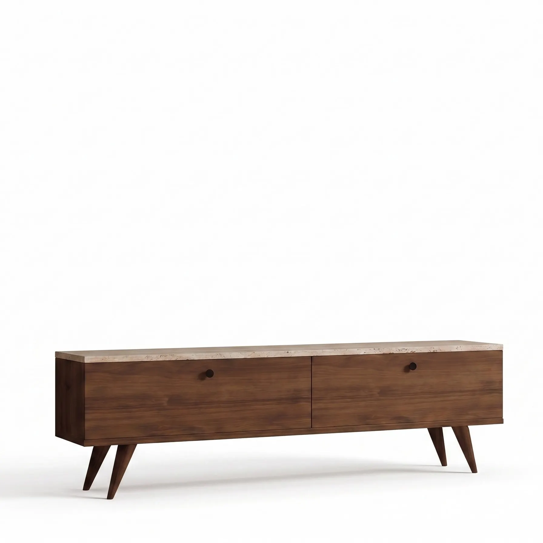 image retro, lowboard, walnut, mid-century, cabinet