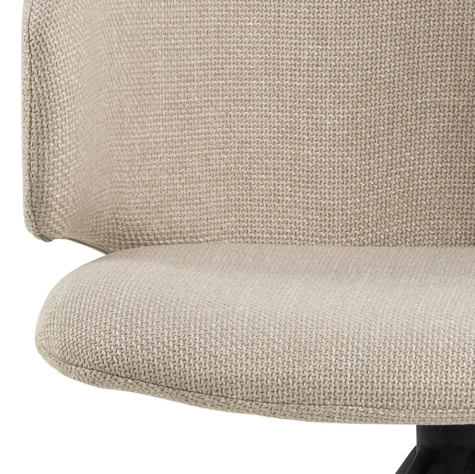 Krzesło obrotowe z podłokietnikami ELLA Beżowy, Czarny - 0000103142