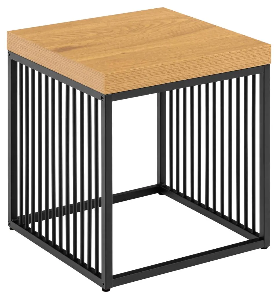 Stolik kawowy STRINGTON 40X40X42 Naturalny, Czarny