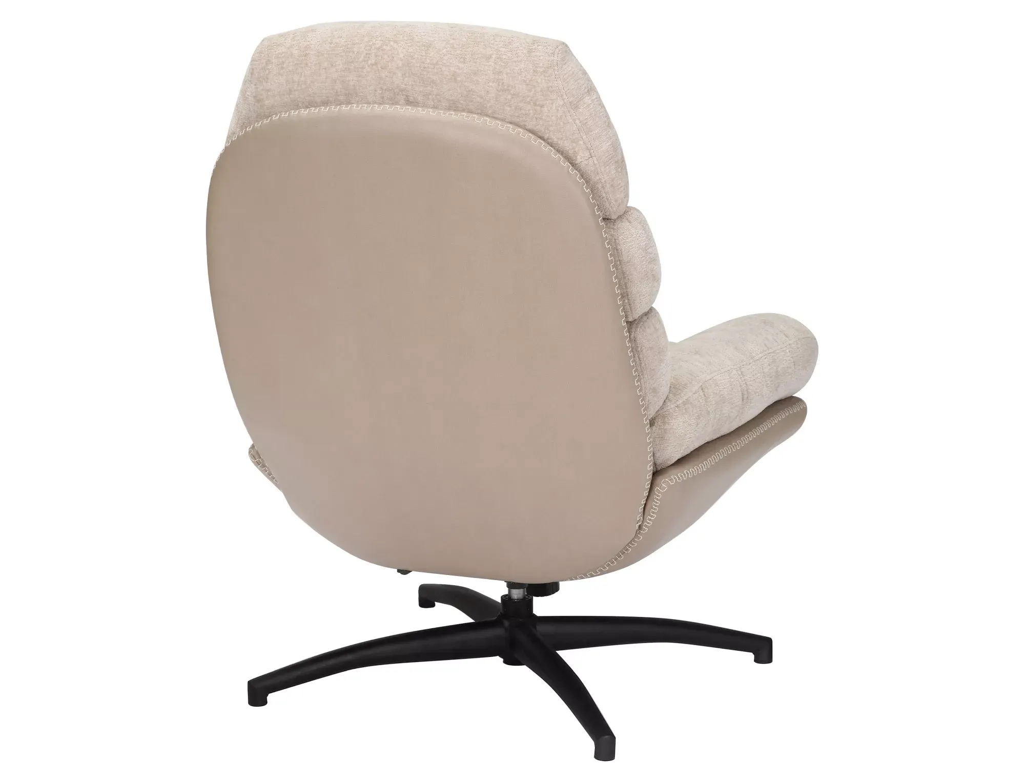 Fotel obrotowy pikowany GISELLE beżowy z czarnymi nogami - GISELLEBE