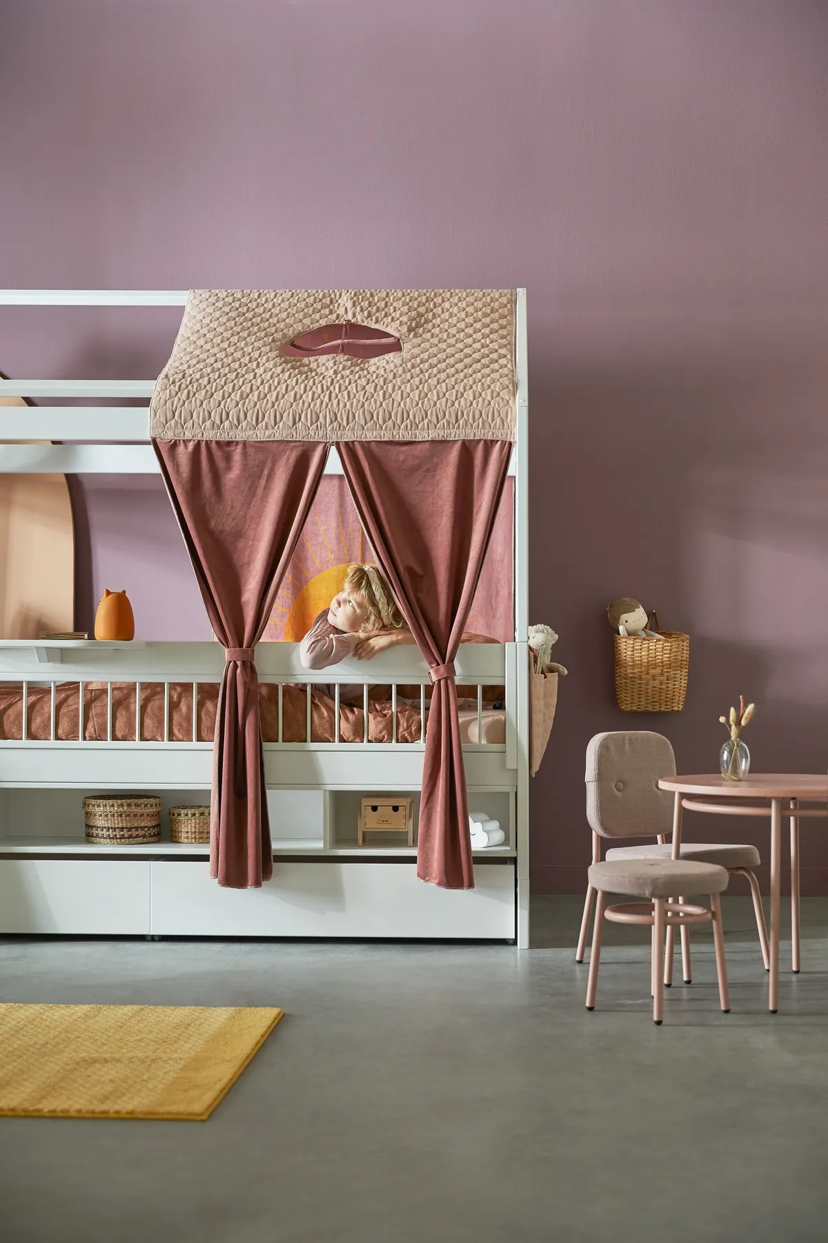 Łóżko dziecięce domek 90x200 drewniane SUNSET DREAM z akcesoriami - SUNSETDREAM1205