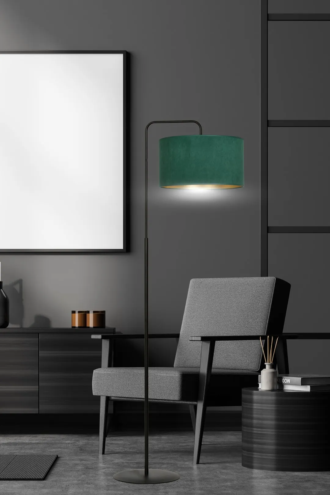 Lampa stojąca HILDE LP1 czarny zielony — zdjęcie 8