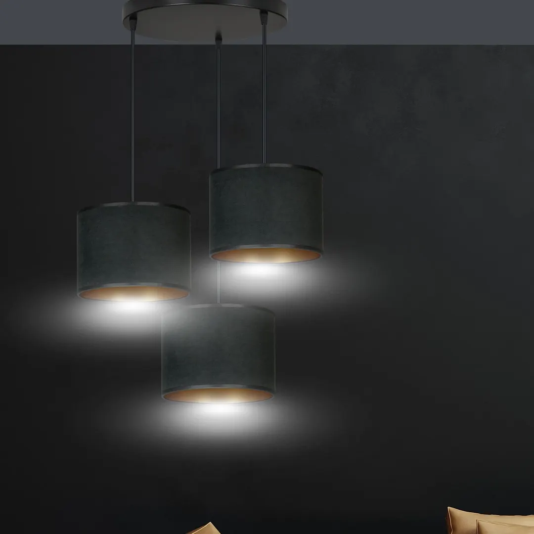 Lampa wisząca HILDE 3 PREM czarny — zdjęcie 7