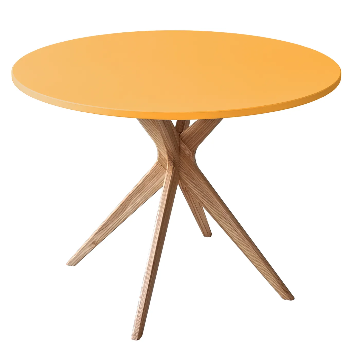 Stół okrągły JUBI BOLD 100cm żółty naturalny