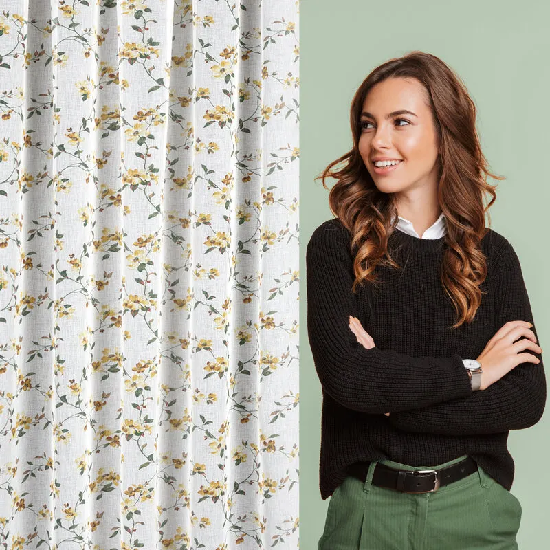 ZASŁONA DINA NA TAŚMIE 140X270 CM BIAŁY - EU_408981