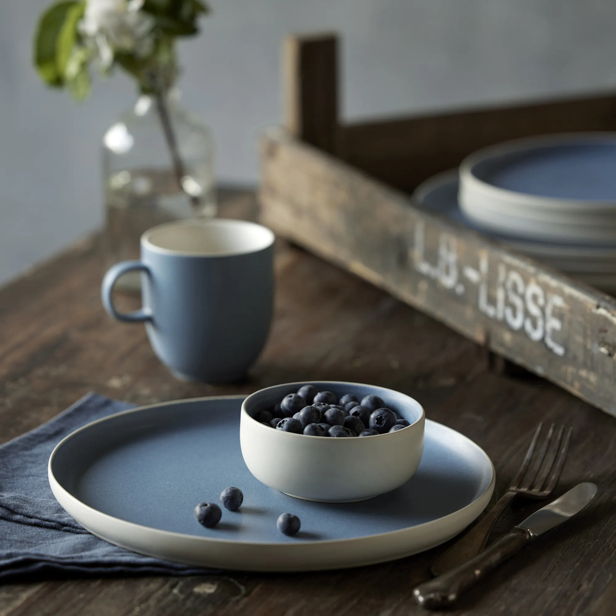 image naczynie, misa, jagody, zestaw obiadowy, kubek