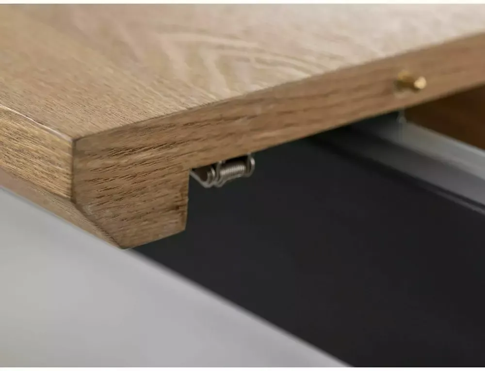 Stół rozkładany LOGAN dąb naturalny 90x160-200 cm - LOGANDC160